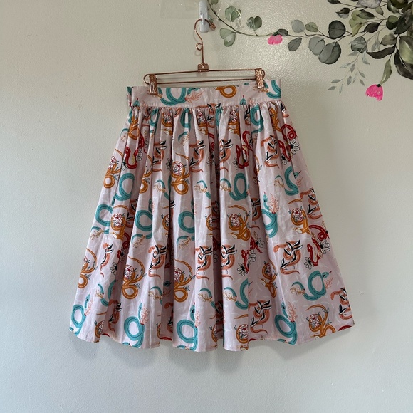 The Oblong Box Slithering Snake Print Circle Skirt, NWT, Size Medium - Picture 6 of 6